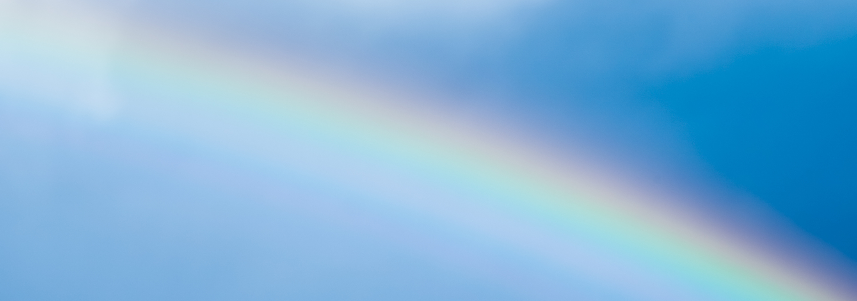 Rainbow in a Dreamy Blue Sky, Spiritual and Nature Background